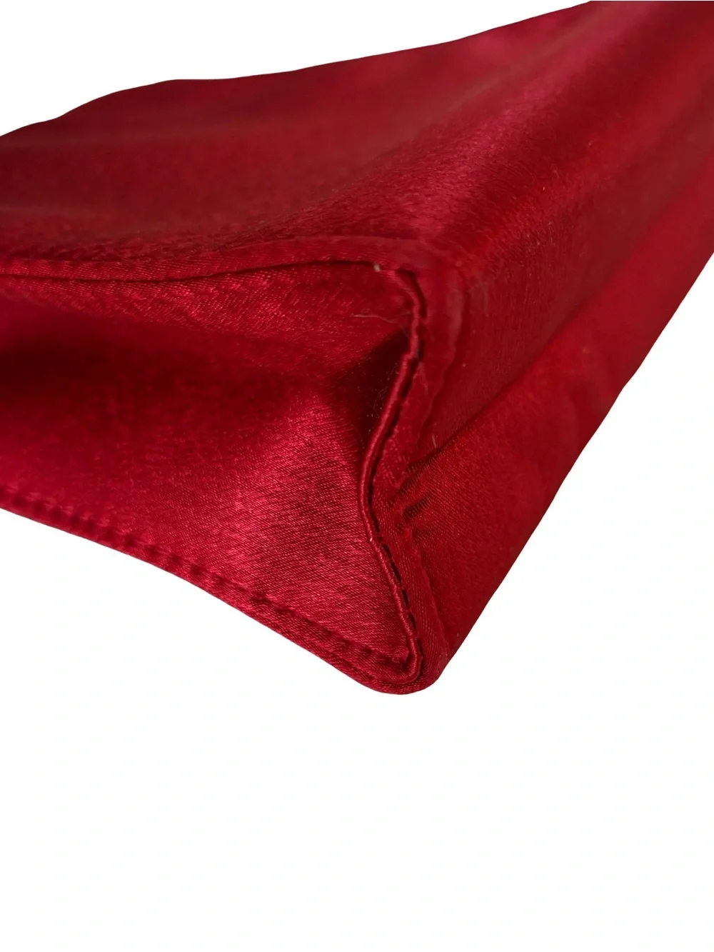 Yves Saint Laurent (YSL) Red Satin Parfums Pouch Vintage